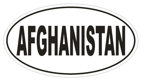 Afghanistan Oval Bumper Sticker or Helmet Sticker D2210 Euro Oval Country Code - Winter Park Products