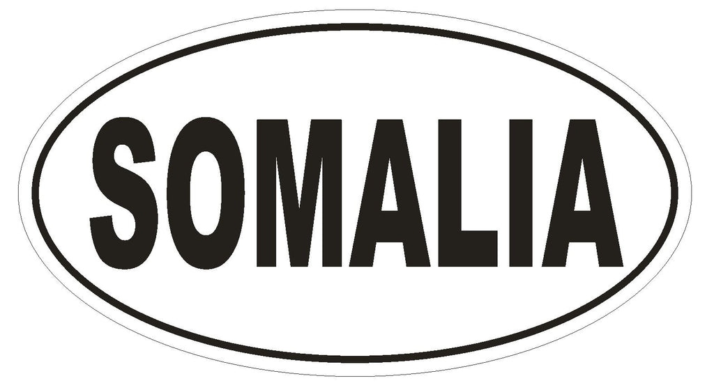 Somalia Oval Bumper Sticker or Helmet Sticker D2262 Euro Oval Country Code - Winter Park Products