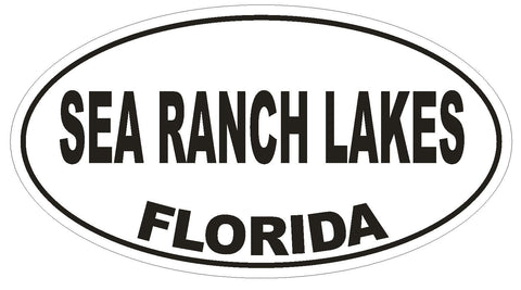 Sea Ranch Lakes Florida Oval Bumper Sticker or Helmet Sticker D2736 Euro Decal - Winter Park Products