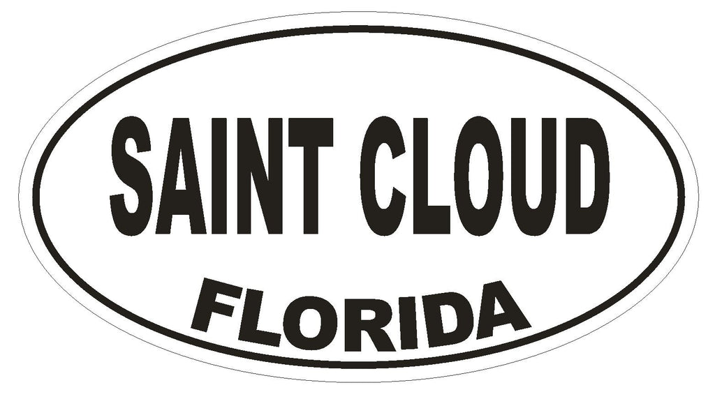 Saint Cloud Florida Oval Bumper Sticker or Helmet Sticker D2617 Euro Oval Decal - Winter Park Products
