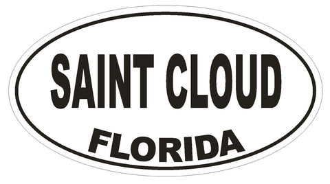 Saint Cloud Florida Oval Bumper Sticker or Helmet Sticker D2617 Euro Oval Decal - Winter Park Products