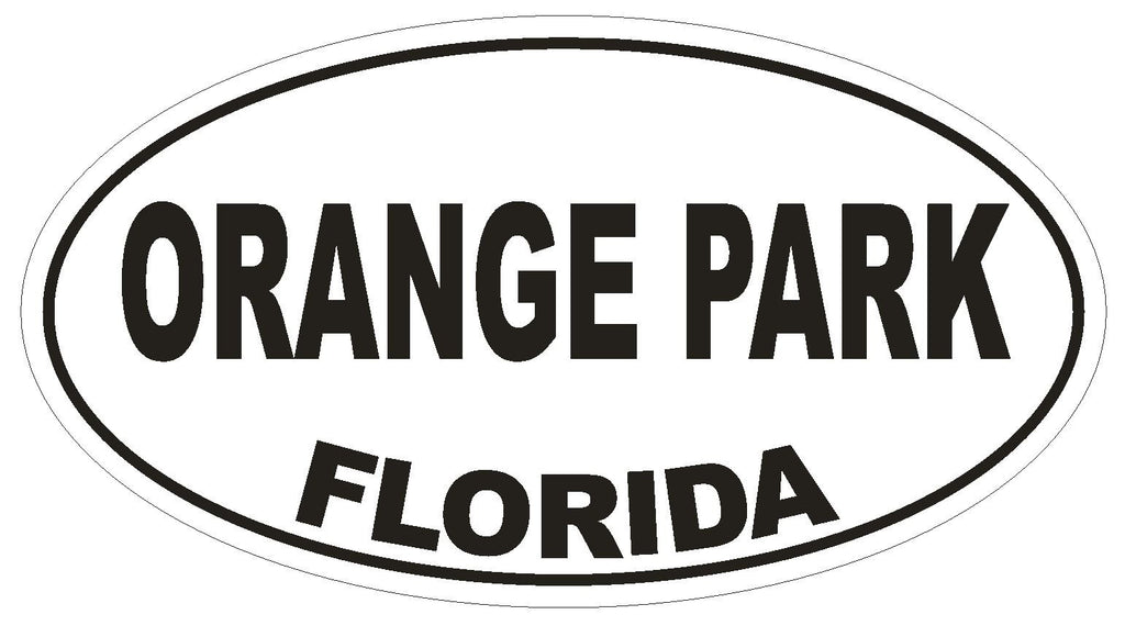 Orange Park Florida Oval Bumper Sticker or Helmet Sticker D2715 Euro Decal - Winter Park Products
