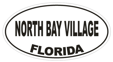 North Bay Village Florida Oval Bumper Sticker or Helmet Sticker D2698 Decal - Winter Park Products