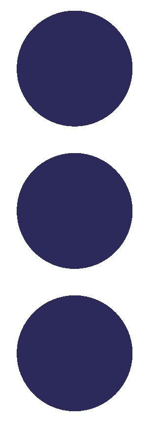 3" Sapphire Blue Round Color Code Inventory Label Dots Stickers - Winter Park Products