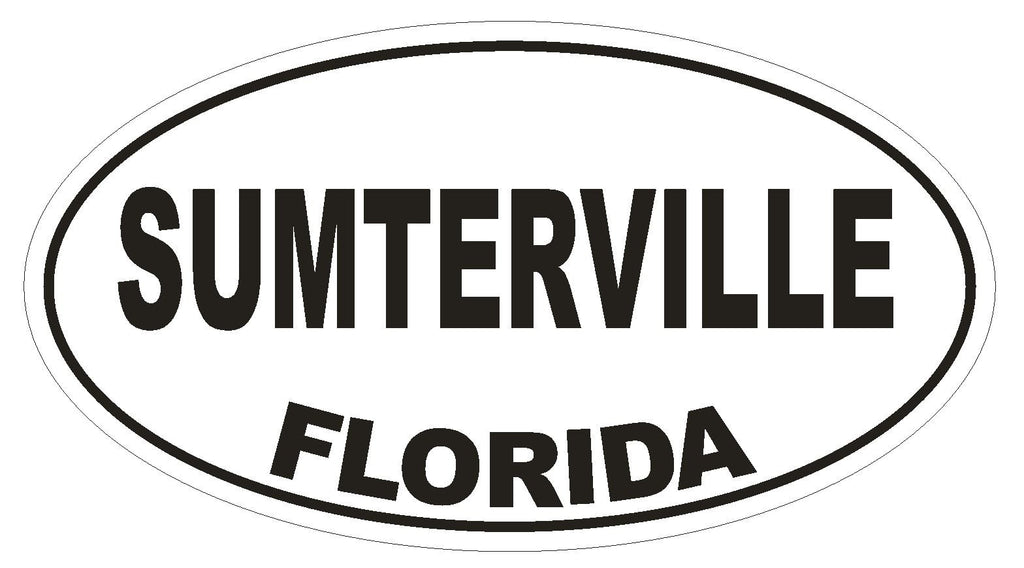 Sumterville Florida Oval Bumper Sticker or Helmet Sticker D2724 Decal - Winter Park Products