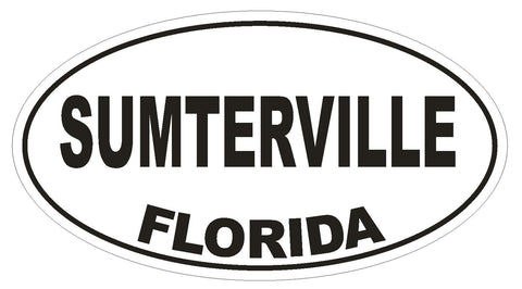 Sumterville Florida Oval Bumper Sticker or Helmet Sticker D2724 Decal - Winter Park Products