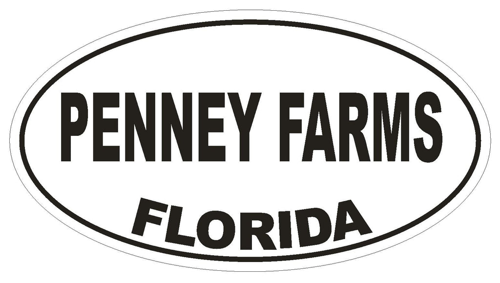 Penney Farms Florida Oval Bumper Sticker or Helmet Sticker D2722 Decal - Winter Park Products