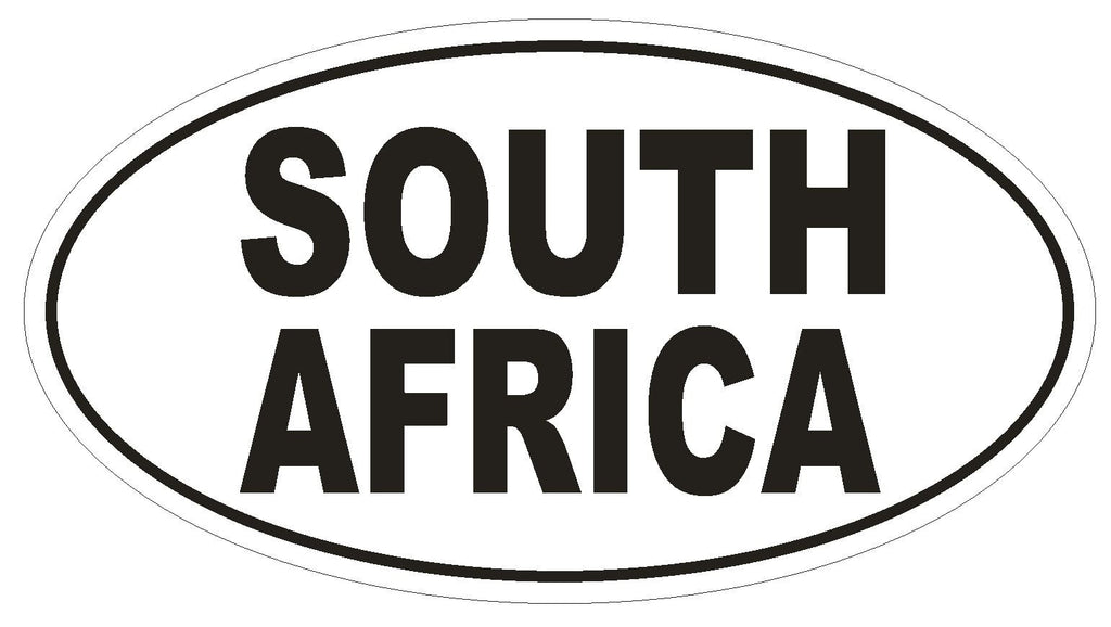 South Africa Oval Bumper Sticker or Helmet Sticker D2235 Euro Oval Code - Winter Park Products