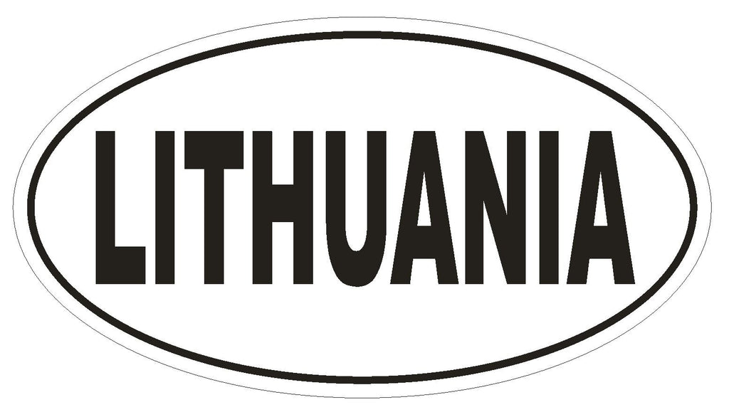 Lithuania Oval Bumper Sticker or Helmet Sticker D2194 Euro Oval Country Code - Winter Park Products