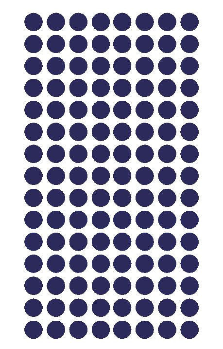 1/4" Sapphire Blue Round Color Coding Inventory Label Dots Stickers - Winter Park Products