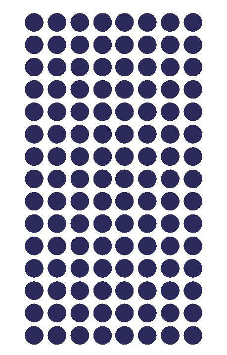 1/4" Sapphire Blue Round Color Coding Inventory Label Dots Stickers - Winter Park Products