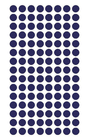 1/4" Sapphire Blue Round Color Coding Inventory Label Dots Stickers - Winter Park Products