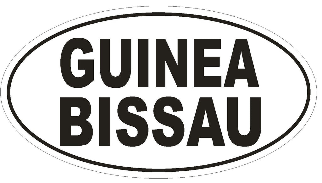 Guinea Bissau Oval Bumper Sticker or Helmet Sticker D2240 Euro Oval Country Code - Winter Park Products