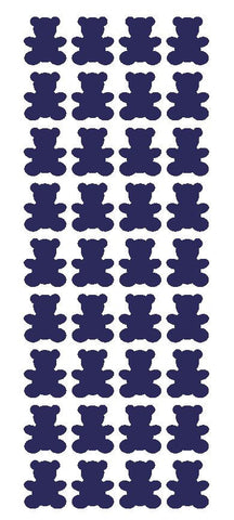 1" Sapphire Blue Teddy Bear Stickers Baby Shower Envelope Seals School arts Crafts - Winter Park Products
