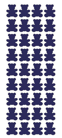 1" Sapphire Blue Teddy Bear Stickers Baby Shower Envelope Seals School arts Crafts - Winter Park Products
