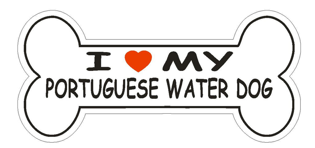 Love My Portuguese Water Dog Bumper Sticker or Helmet Sticker D2513 Dog Decal - Winter Park Products
