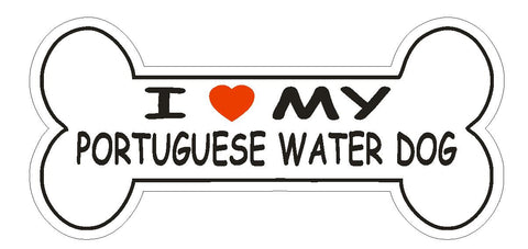 Love My Portuguese Water Dog Bumper Sticker or Helmet Sticker D2513 Dog Decal - Winter Park Products