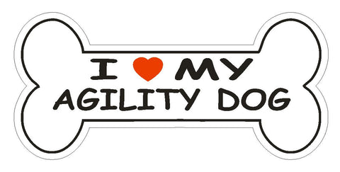 Love My Agility Dog Bumper Sticker or Helmet Sticker D2560 Decal - Winter Park Products
