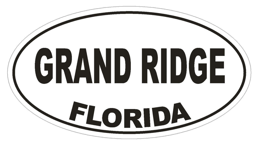 Grand Ridge Florida Oval Bumper Sticker or Helmet Sticker D2658 Euro Decal - Winter Park Products