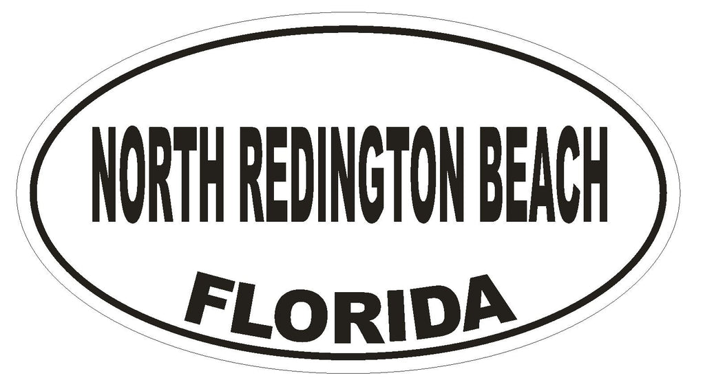North Redington Beach Florida Oval Bumper Sticker or Helmet Sticker D2702 Decal - Winter Park Products
