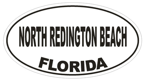 North Redington Beach Florida Oval Bumper Sticker or Helmet Sticker D2702 Decal - Winter Park Products
