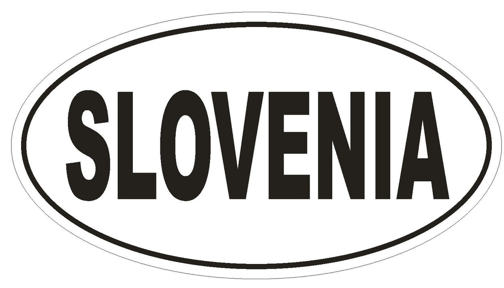 Slovenia Oval Bumper Sticker or Helmet Sticker D2261 Euro Oval Country Code - Winter Park Products