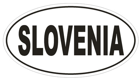Slovenia Oval Bumper Sticker or Helmet Sticker D2261 Euro Oval Country Code - Winter Park Products