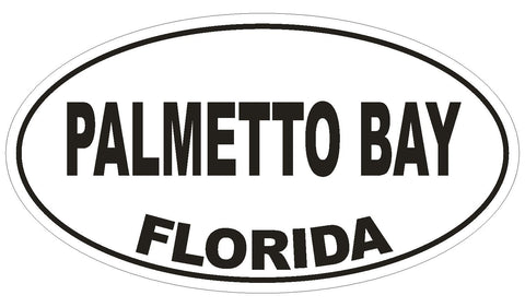 Palmetto Bay Florida Oval Bumper Sticker or Helmet Sticker D2719 Decal - Winter Park Products