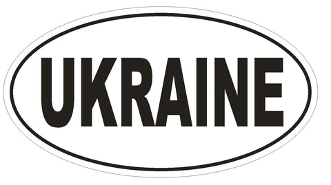 Ukraine Oval Bumper Sticker or Helmet Sticker D2278 Euro Oval Country Code - Winter Park Products
