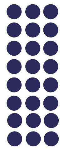 1" Sapphire Blue Round Vinyl Color Code Inventory Label Dot Stickers - Winter Park Products