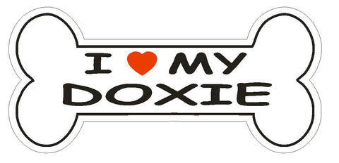 Love My Doxie Bumper Sticker or Helmet Sticker D2451 Dog Bone Pet Lover - Winter Park Products