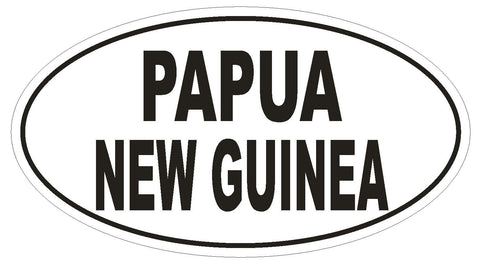 Papua New Guinea Oval Bumper Sticker or Helmet Sticker D2220 Euro Country Code - Winter Park Products