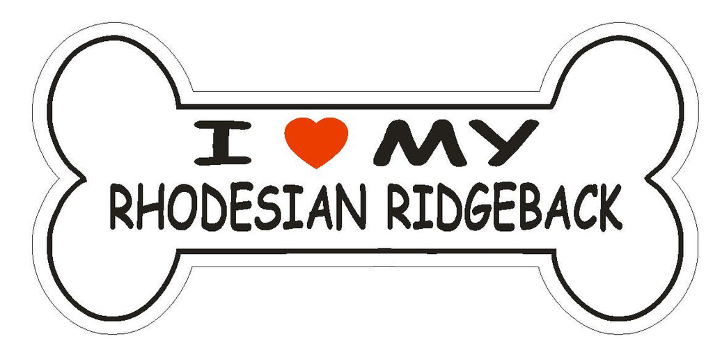 Love My Rhodesian Ridgeback Bumper Sticker or Helmet Sticker D2536 Dog Decal - Winter Park Products