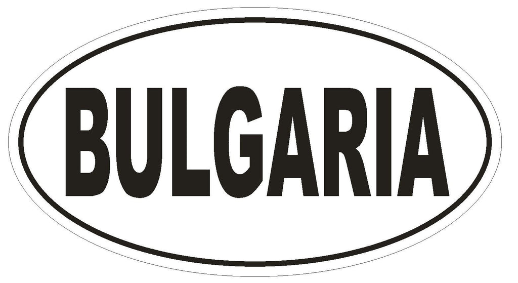 Bulgaria Oval Bumper Sticker or Helmet Sticker D2255 Euro Oval Country Code - Winter Park Products