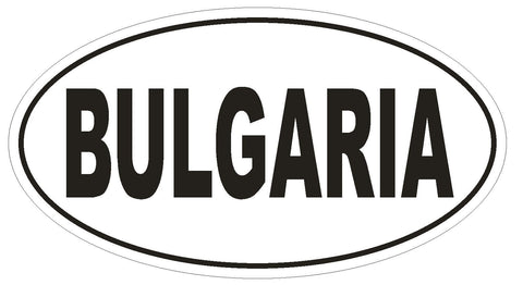 Bulgaria Oval Bumper Sticker or Helmet Sticker D2255 Euro Oval Country Code - Winter Park Products