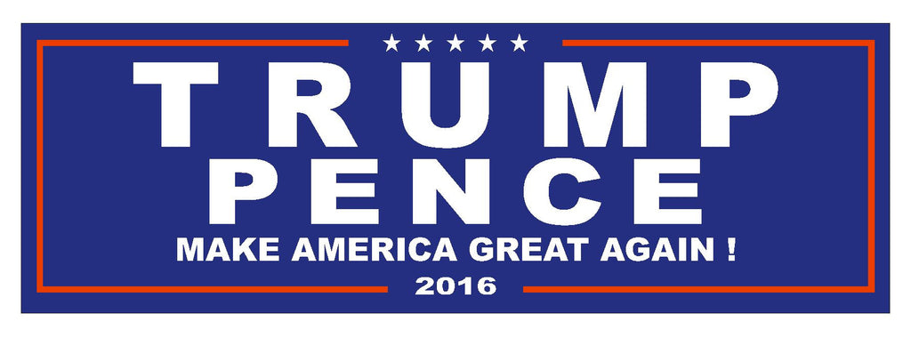 Trump Pence 2016 TRUMP FOR PRESIDENT BUMPER STICKER or Helmet Sticker D2743 - Winter Park Products