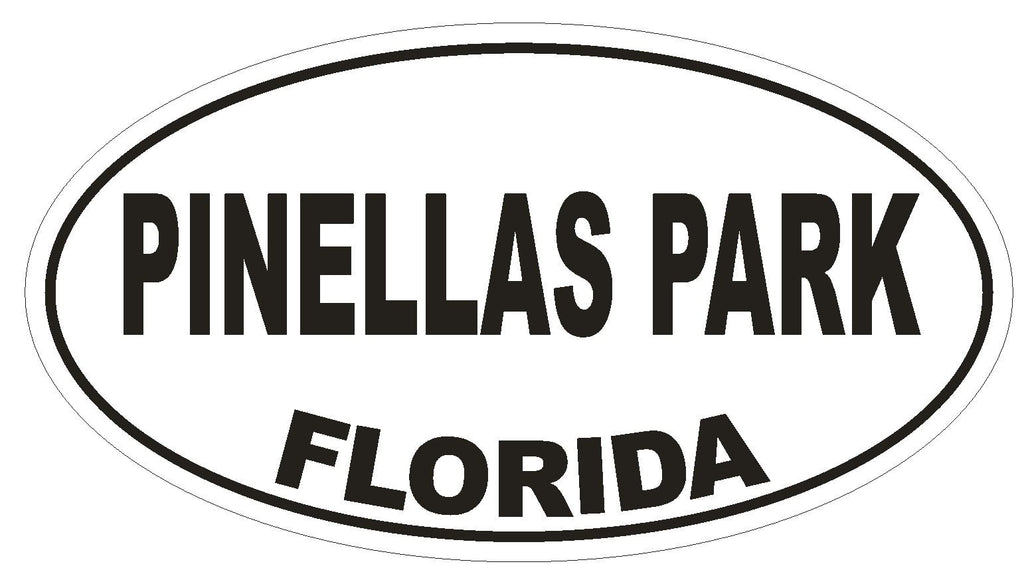 Pinellas Park Florida Oval Bumper Sticker or Helmet Sticker D2723 Decal - Winter Park Products
