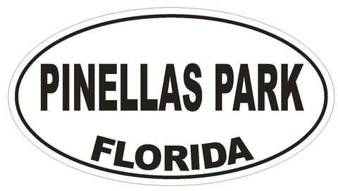Pinellas Park Florida Oval Bumper Sticker or Helmet Sticker D2723 Decal - Winter Park Products