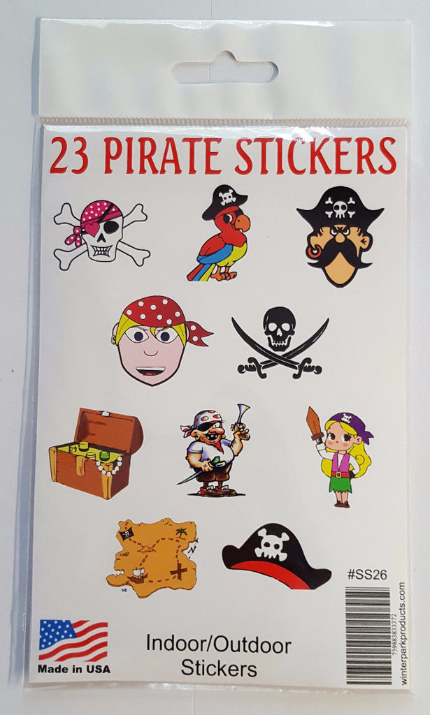 Pack of 23 Pirate Stickers SS26 Wholesale Fundraiser Gift Shop – Winter  Park Products
