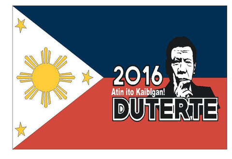 Duterte For President Vinyl Flag DECAL Sticker MADE IN THE USA F623 - Winter Park Products