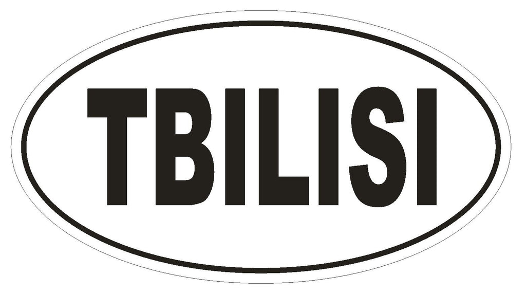 TBILISI Country Code Oval Bumper Sticker or Helmet Sticker D981 - Winter Park Products