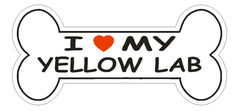 Love My Yellow Lab Bumper Sticker or Helmet Sticker D1120 Dog Bone Pet Lover - Winter Park Products