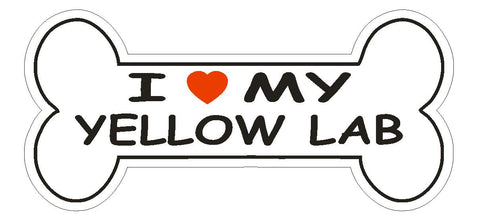 Love My Yellow Lab Bumper Sticker or Helmet Sticker D1120 Dog Bone Pet Lover - Winter Park Products