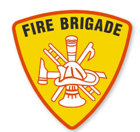 Fire Brigade Hard Hat Decal Hard Hat Sticker Helmet Safety Label H187 - Winter Park Products