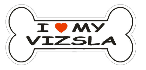 Love My Vizsla Bumper Sticker or Helmet Sticker D1117 Dog Bone Pet Lover - Winter Park Products