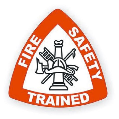 Fire Safety Trained Hard Hat Decal Hard Hat Sticker Helmet Safety Label H186 - Winter Park Products