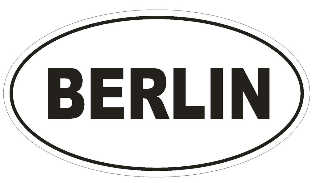 BERLIN City Code Oval Bumper Sticker or Helmet Sticker D1025 Germany - Winter Park Products