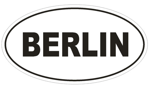 BERLIN City Code Oval Bumper Sticker or Helmet Sticker D1025 Germany - Winter Park Products