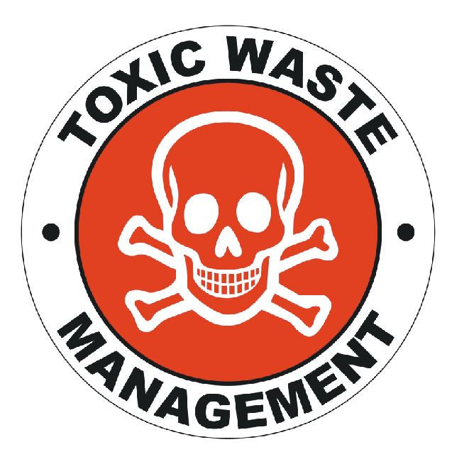 Toxic Waste Hard Hat Decal Hardhat Sticker Helmet Label H228 - Winter Park Products