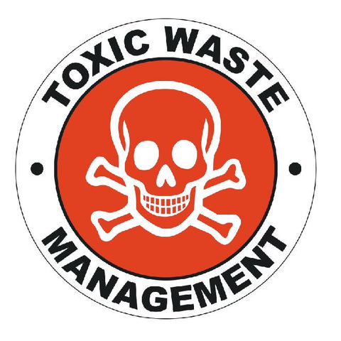 Toxic Waste Hard Hat Decal Hardhat Sticker Helmet Label H228 - Winter Park Products